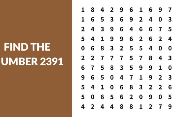 Solely 2% of extremely observant folks can spot the quantity 2391 in 11 seconds!